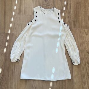 Alexis Erica Black Button Cold Shoulder Long Sleeve Blouse